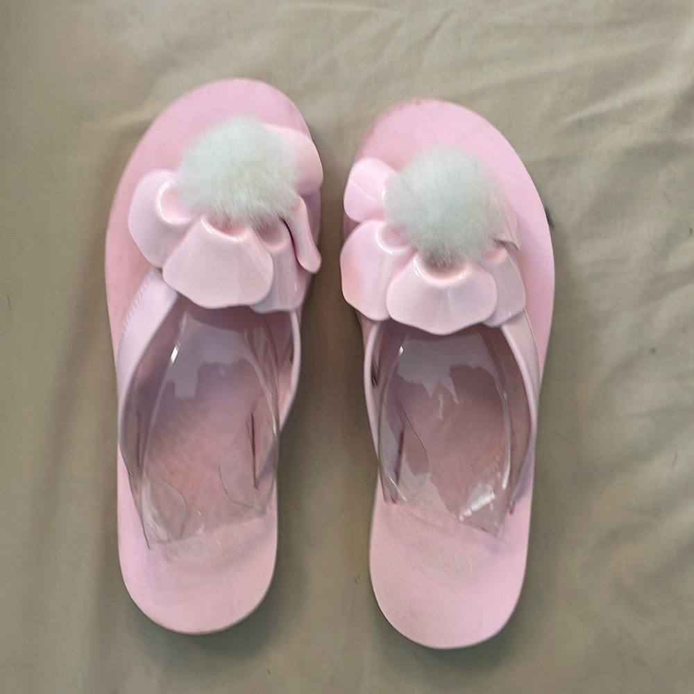 Pink flip flops